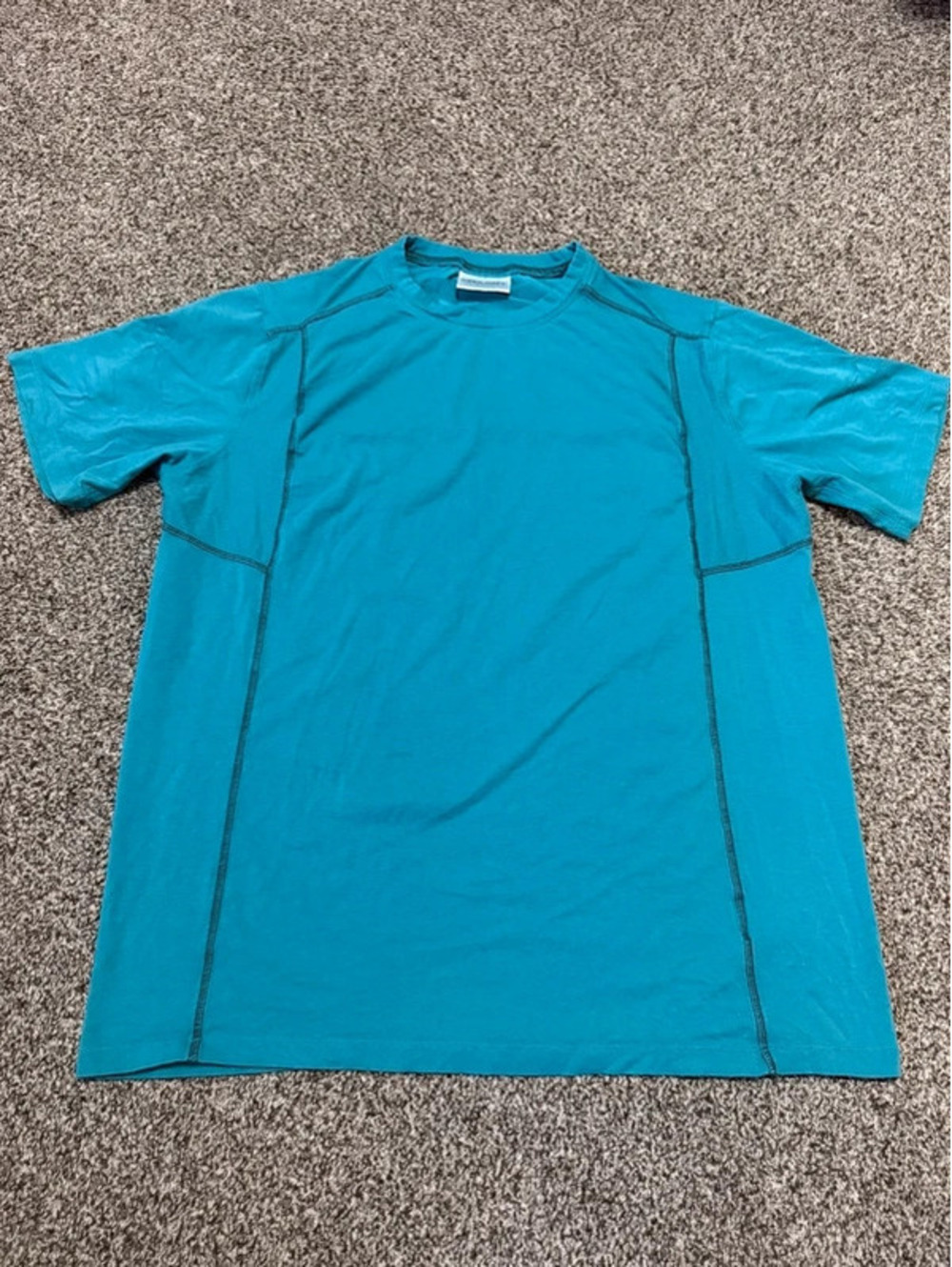 Cariloha Men’s XL Bamboo Fit Teal Blue Crew Neck T Shirt Soft Casual Tee